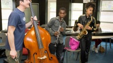 BCMG musician Ben Markland working with Zigzag ensemble BCMG musician Ben Markland working with Zigzag ensemble