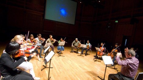 Young performers in BCMG's Resonance project Young performers in BCMG's Resonance project