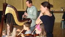 Creating music at Family Music Maze Creating music at Family Music Maze